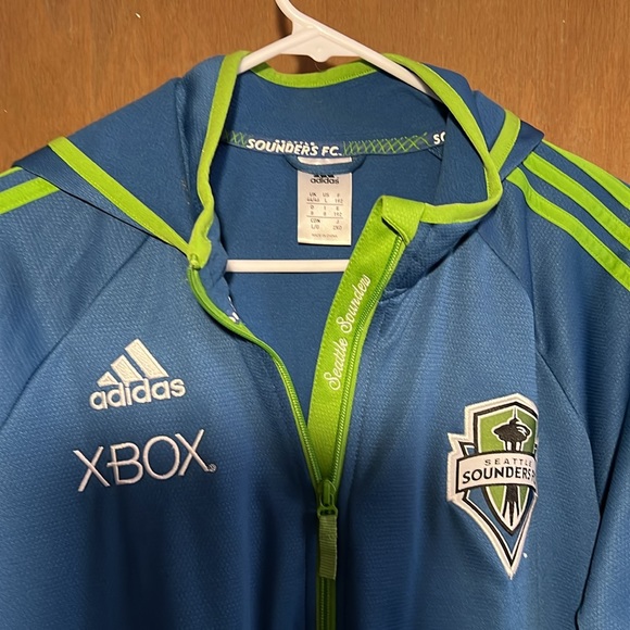 Adidas Seattle Sounders FC Full Zip Hoodie - Picture 4 of 7